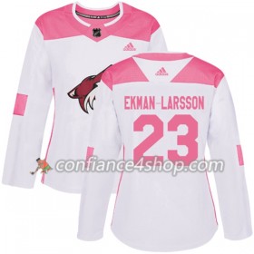 Adidas Maillot de Hockey Arizona Coyotes Oliver Ekman-Larsson 23 2017-2018 Blanc Rose Fashion Authentic - Femme